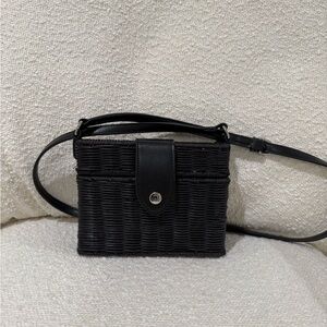 Banana Republic Black Woven Crossbody Bag